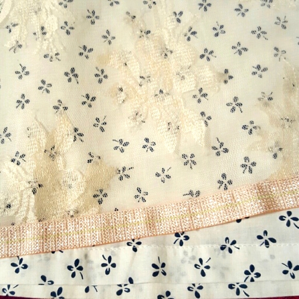 NEW Vintage Skirt with Sheer Lace Overlay - Picture 2 of 12